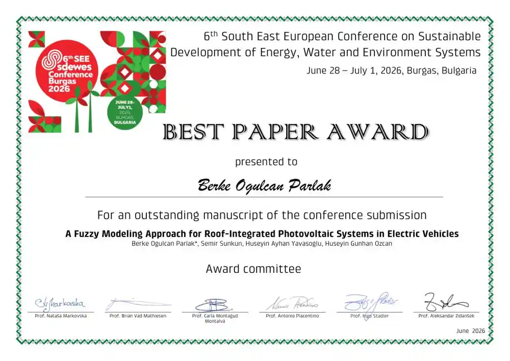 Best Paper Award for Our Research Team!