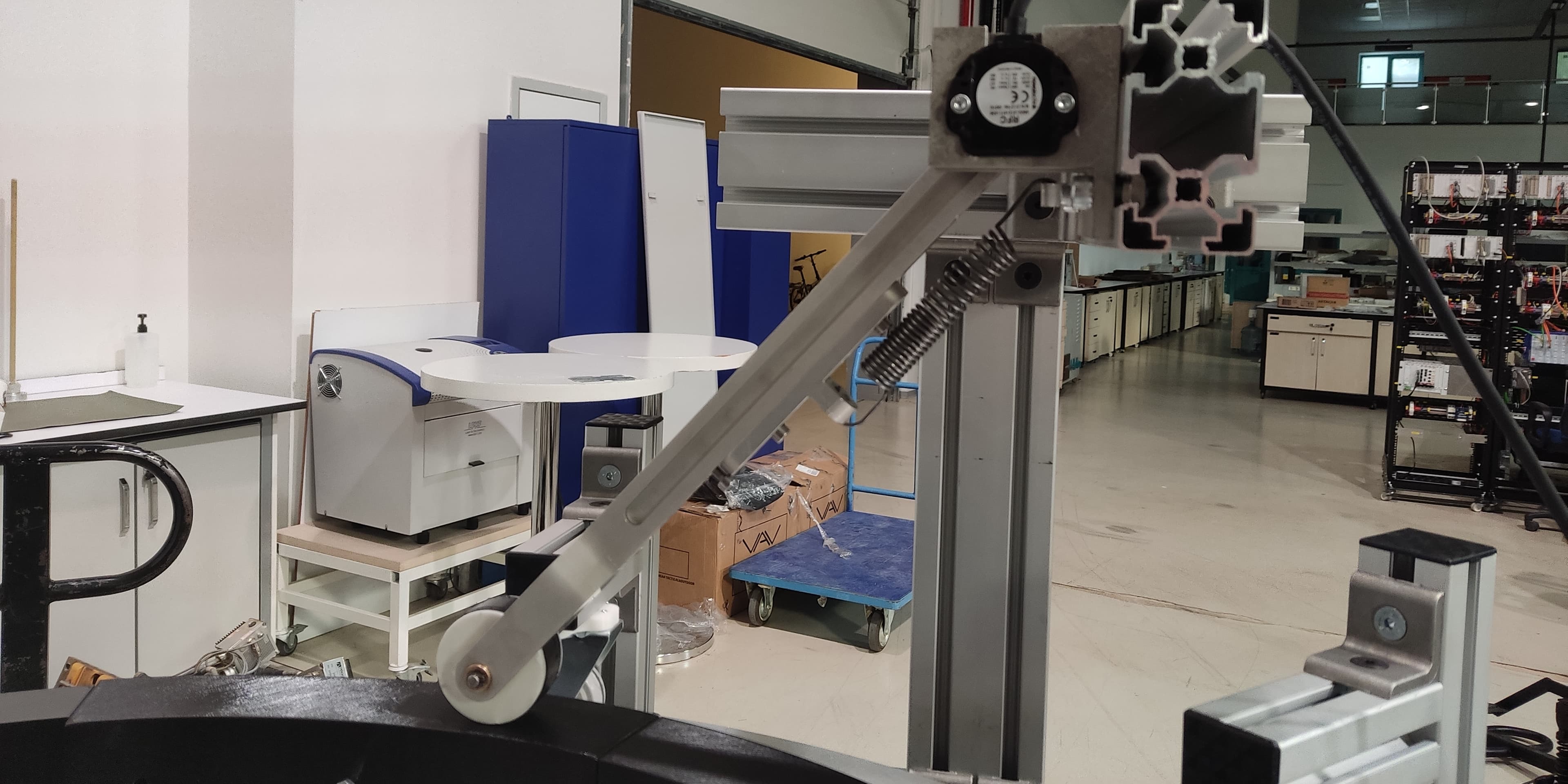 Mechanical detail of the caliper sensor inspection arm